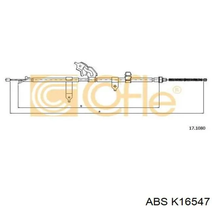 K16547 ABS cable de freno de mano trasero izquierdo