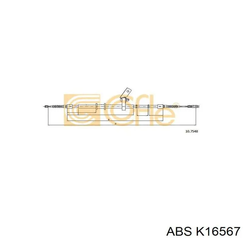 K16567 ABS cable de freno de mano trasero izquierdo