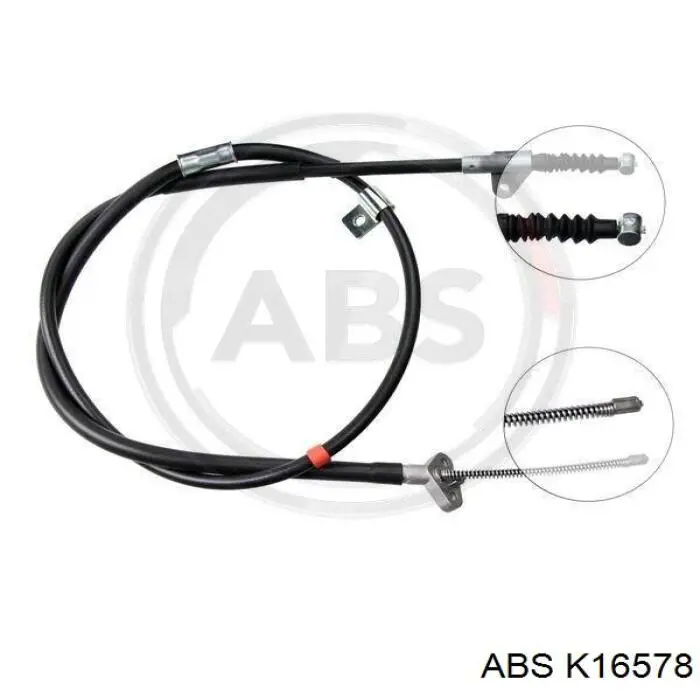 K16578 ABS cable de freno de mano trasero derecho