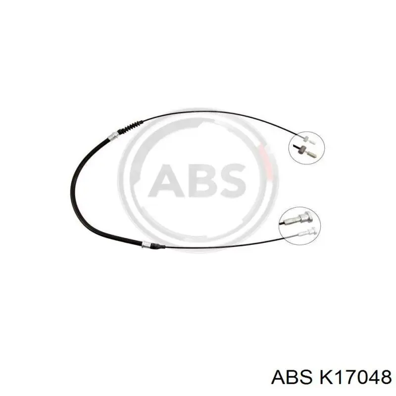 K17048 ABS cable de freno de mano trasero derecho
