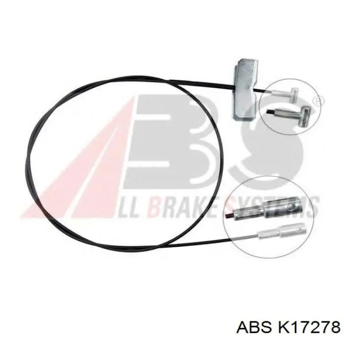 Cable de freno de mano trasero izquierdo K17278 ABS