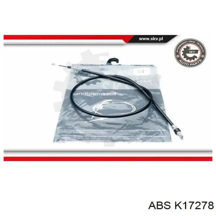Cable de freno de mano trasero izquierdo ABS K17278