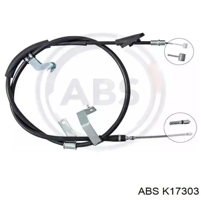 K17303 ABS cable de freno de mano trasero izquierdo