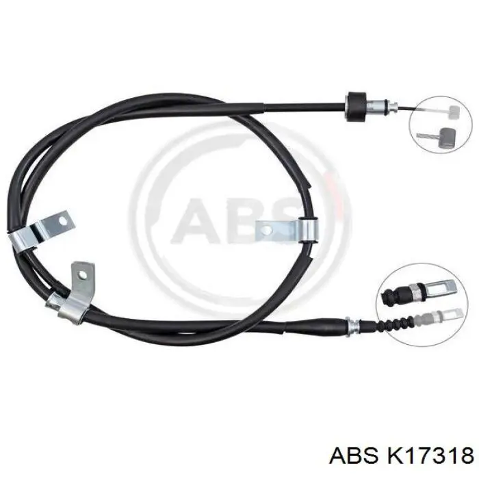 K17318 ABS cable de freno de mano trasero derecho
