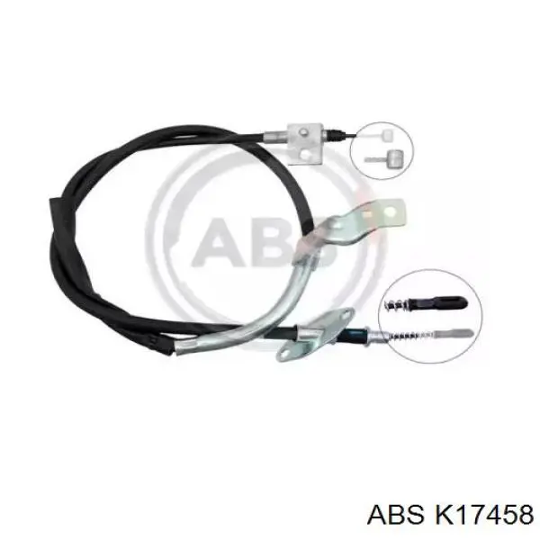 K17458 ABS cable de freno de mano trasero derecho