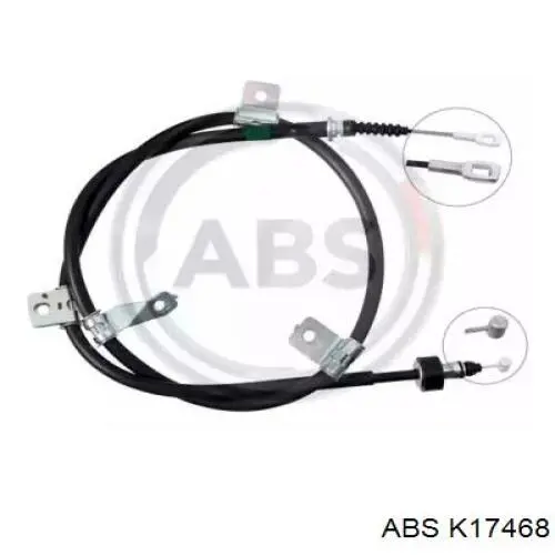 K17468 ABS cable de freno de mano trasero izquierdo