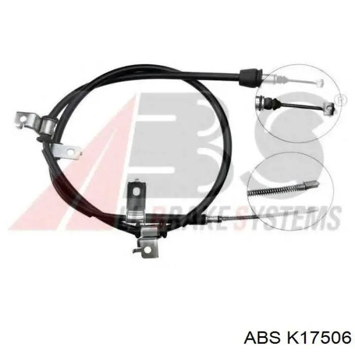 K17506 ABS cable de freno de mano trasero derecho