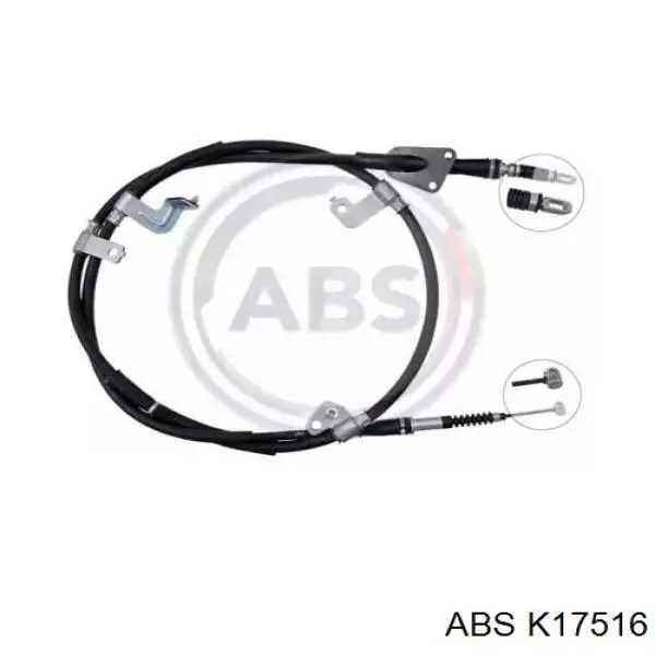 K17516 ABS cable de freno de mano trasero derecho