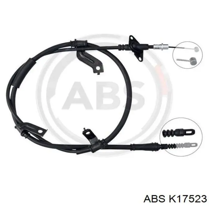 K17523 ABS cable de freno de mano trasero derecho