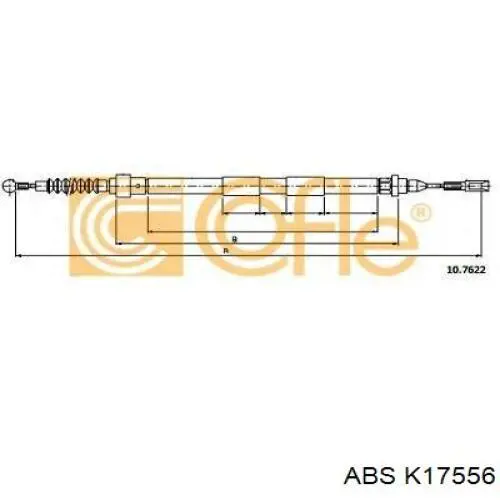 K17556 ABS cable de freno de mano trasero derecho/izquierdo