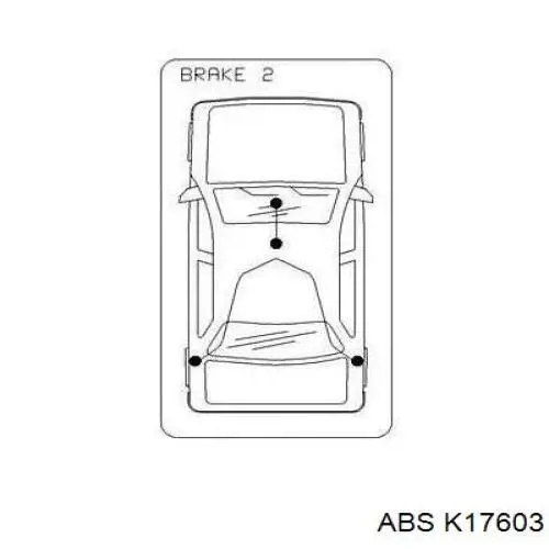 K17603 ABS cable de freno de mano trasero derecho/izquierdo