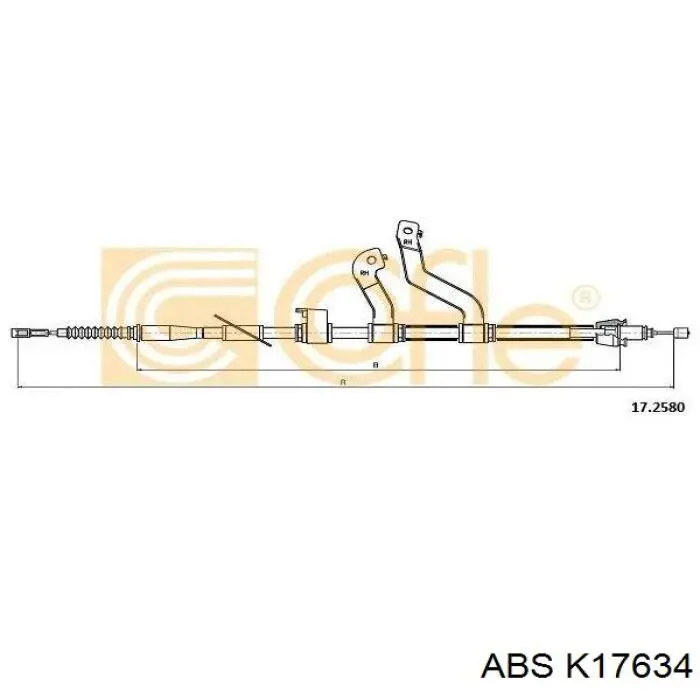 10.0200.1 Adriauto cable de freno de mano trasero derecho