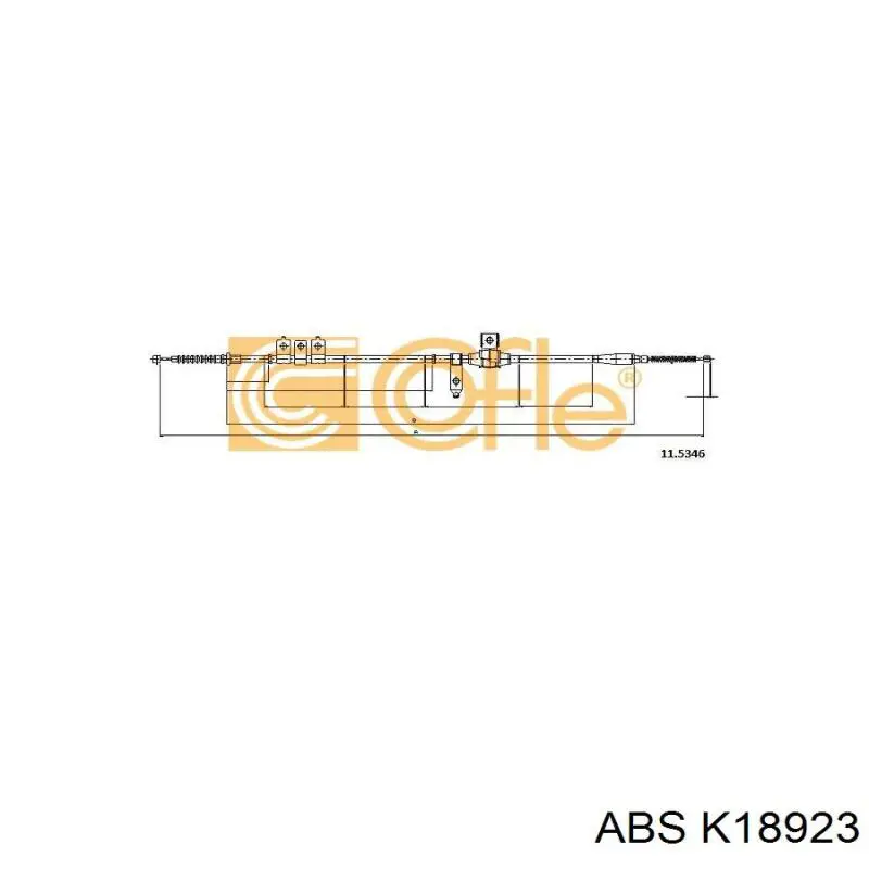 K18923 ABS cable de freno de mano trasero izquierdo