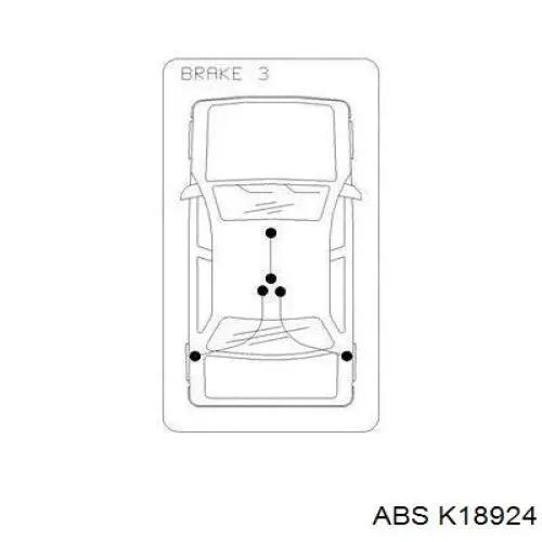 K18924 ABS cable de freno de mano trasero derecho