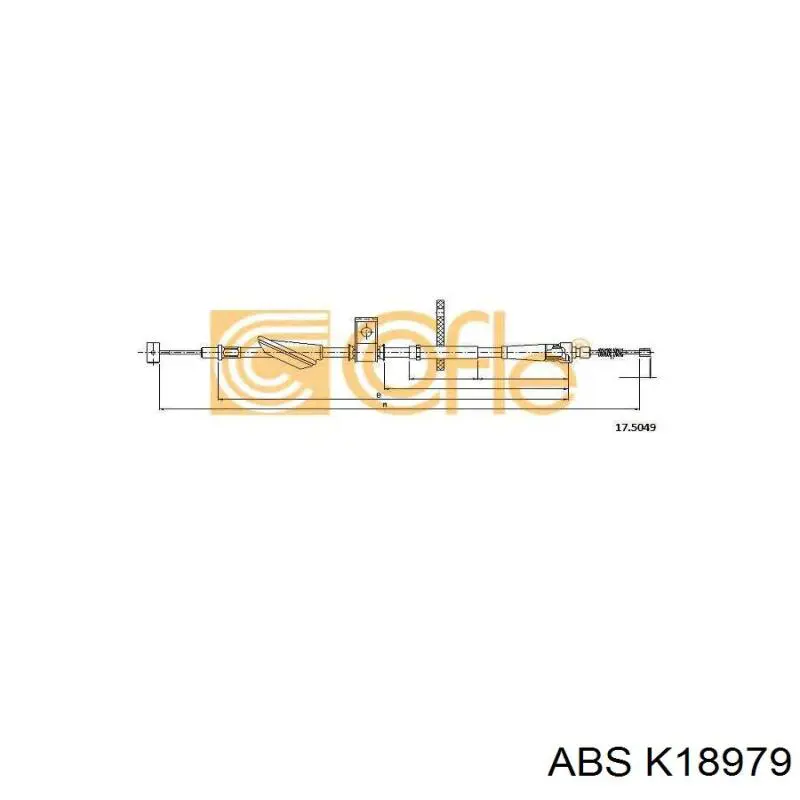 K18979 ABS cable de freno de mano trasero derecho