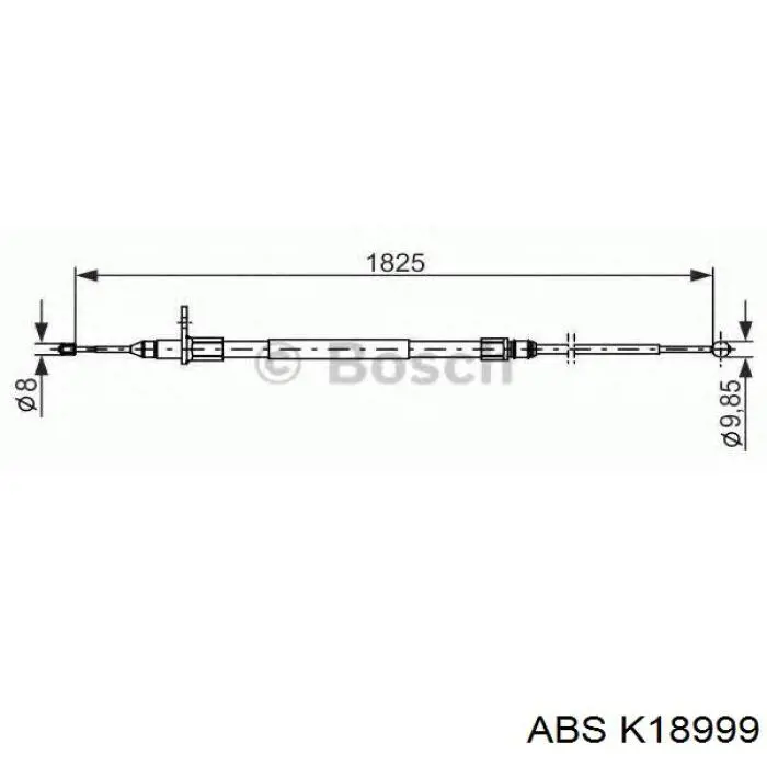 K18999 ABS cable de freno de mano trasero derecho/izquierdo