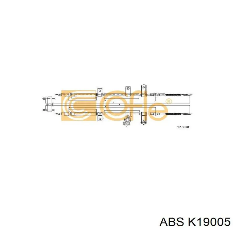 K19005 ABS cable de freno de mano trasero derecho/izquierdo