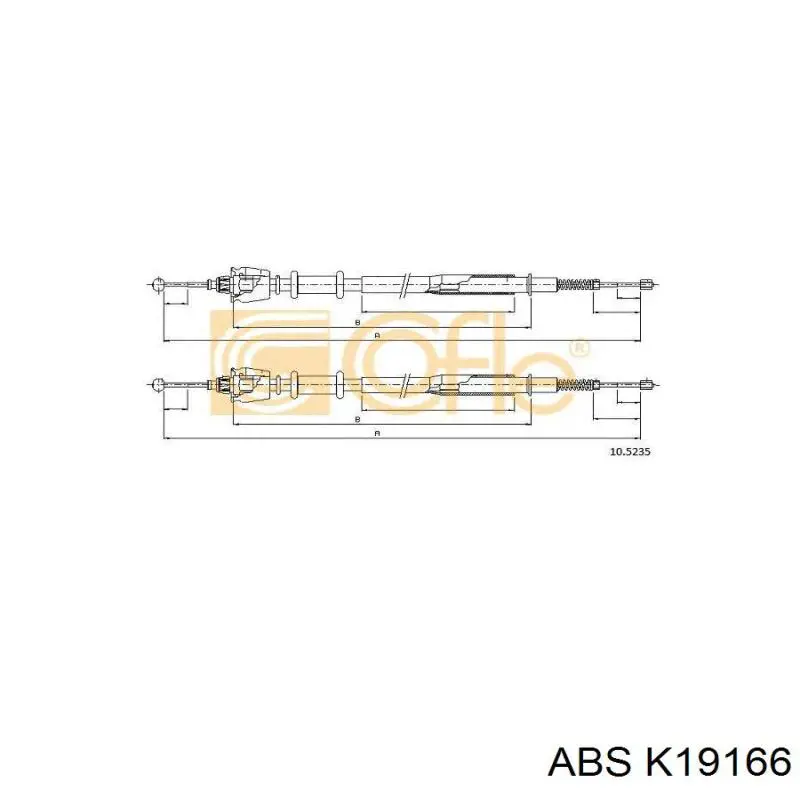 K19166 ABS cable de freno de mano trasero derecho/izquierdo