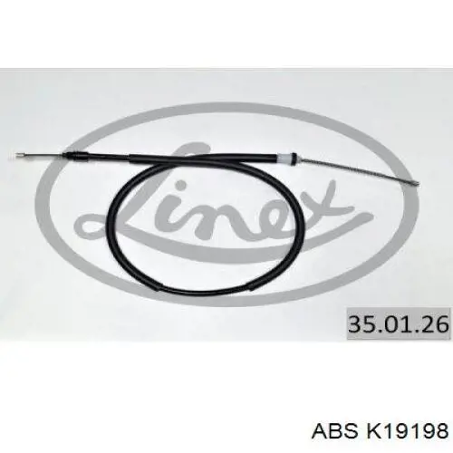 K19198 ABS cable de freno de mano trasero derecho