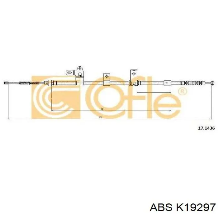 K19297 ABS cable de freno de mano trasero izquierdo