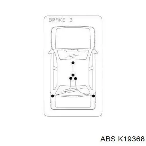 K19368 ABS cable de freno de mano trasero derecho