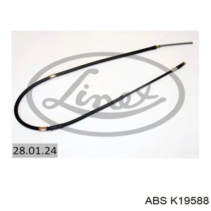 K19588 ABS cable de freno de mano trasero derecho