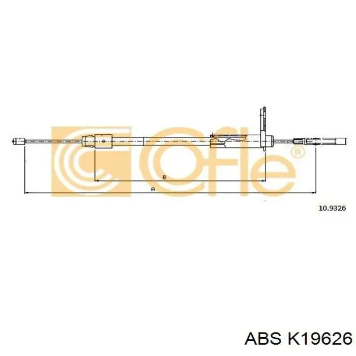 K19626 ABS cable de freno de mano trasero izquierdo