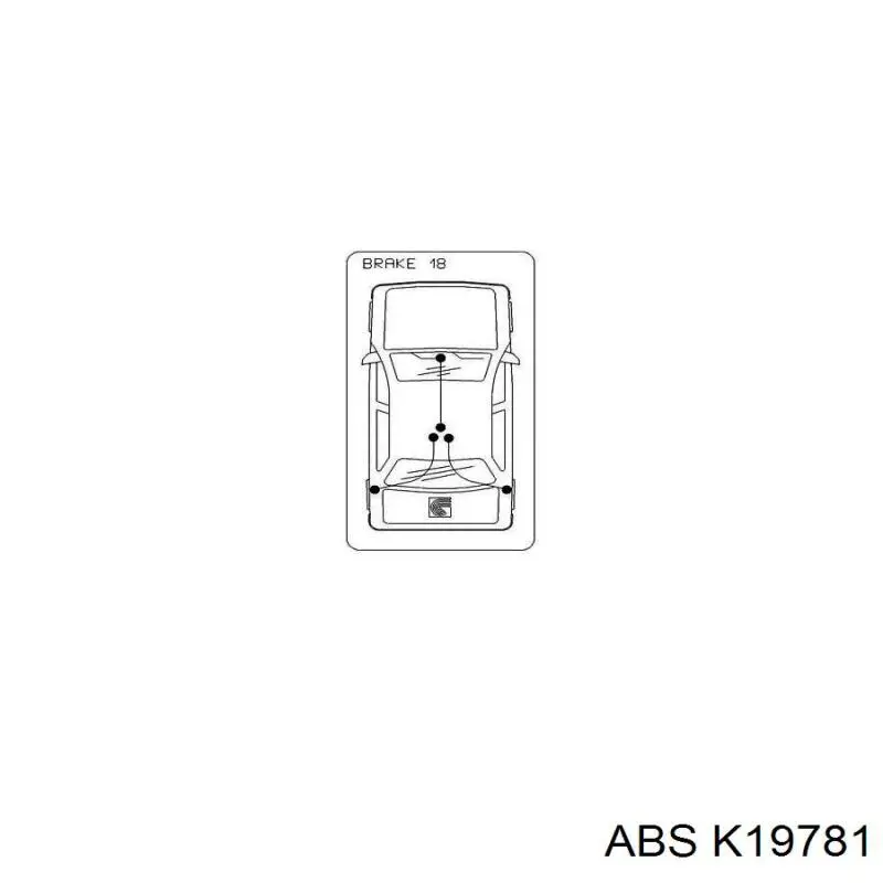 K19781 ABS cable de freno de mano delantero