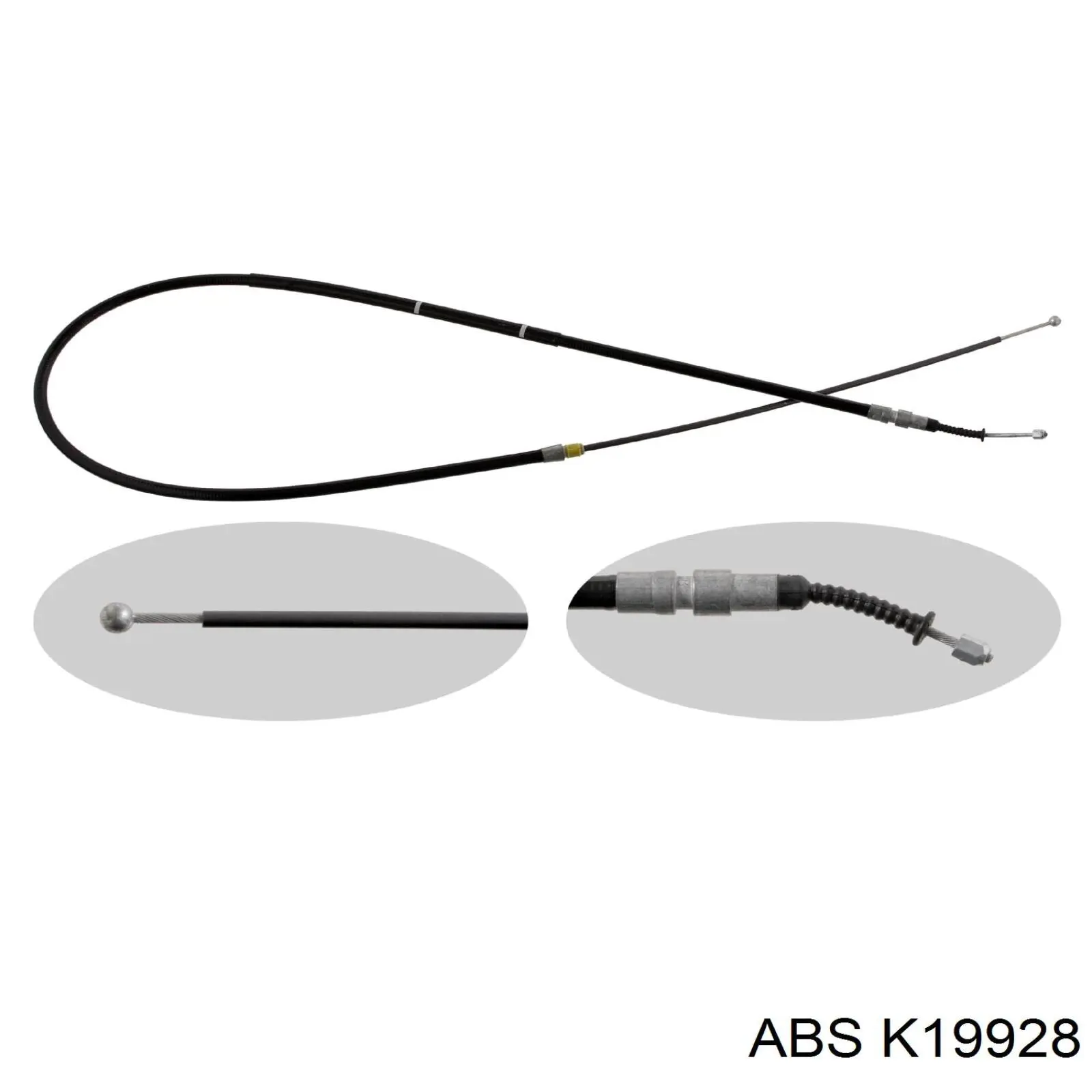 K19928 ABS cable de freno de mano trasero derecho