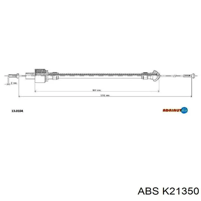 K21350 ABS cable de embrague