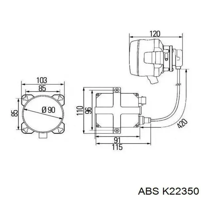 Cable de embrague ABS K22350 precio, desde 33,71 EUR