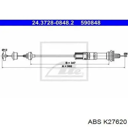 K27620 ABS cable de embrague