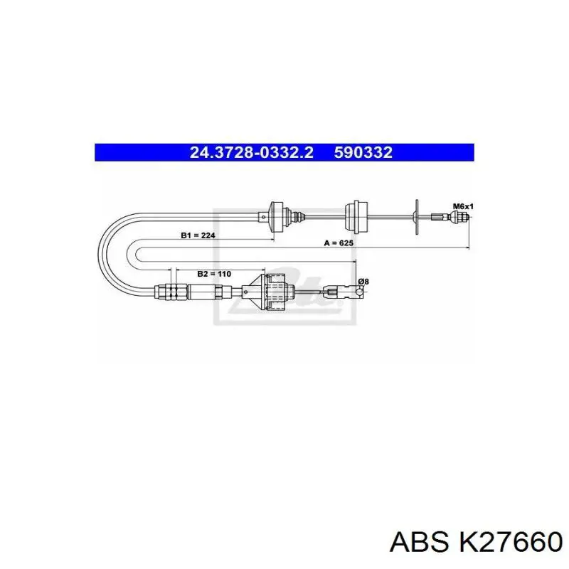 K27660 ABS cable de embrague