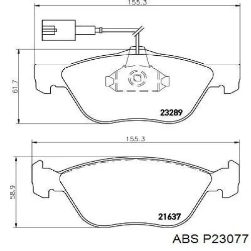 Pastillas de freno delanteras Alfa Romeo 156 932