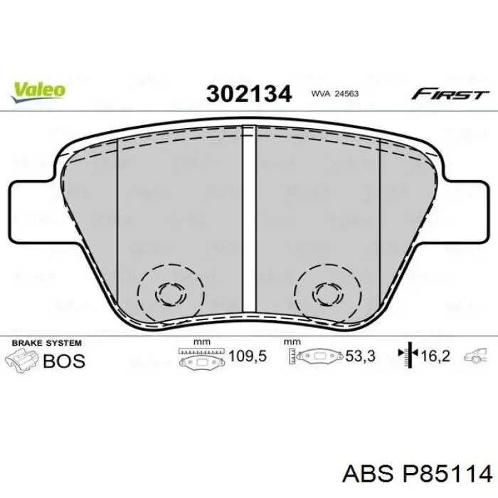 Pastillas de freno traseras Volkswagen Jetta 6 162, 163, AV3, AV2, AY2, AY3