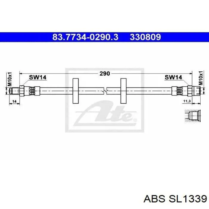 SL1339 ABS latiguillo de freno delantero