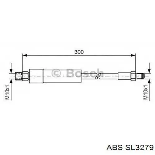 SL3279 ABS latiguillo de freno trasero