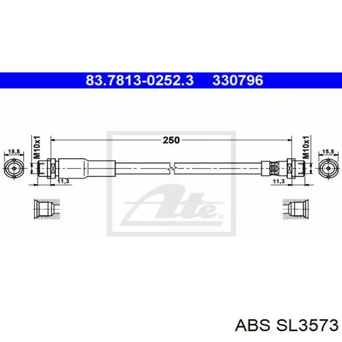 SL3573 ABS latiguillo de freno delantero