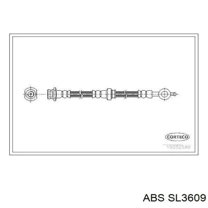 SL3609 ABS latiguillo de freno delantero
