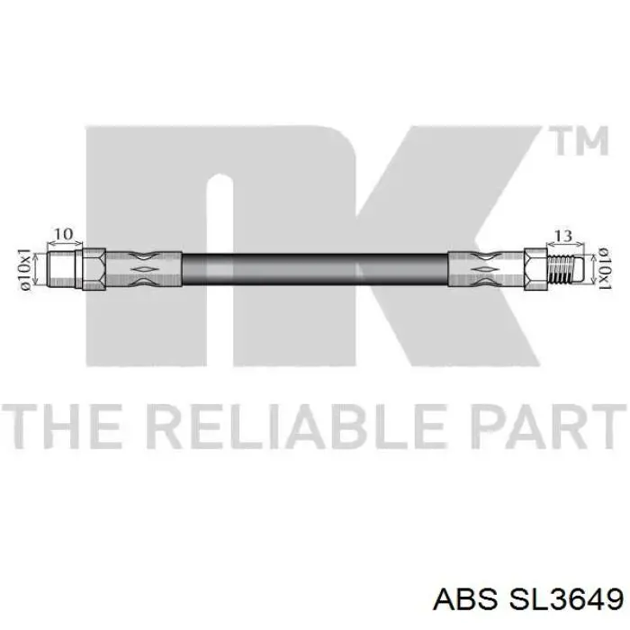 SL3649 ABS tubo flexible de frenos trasero