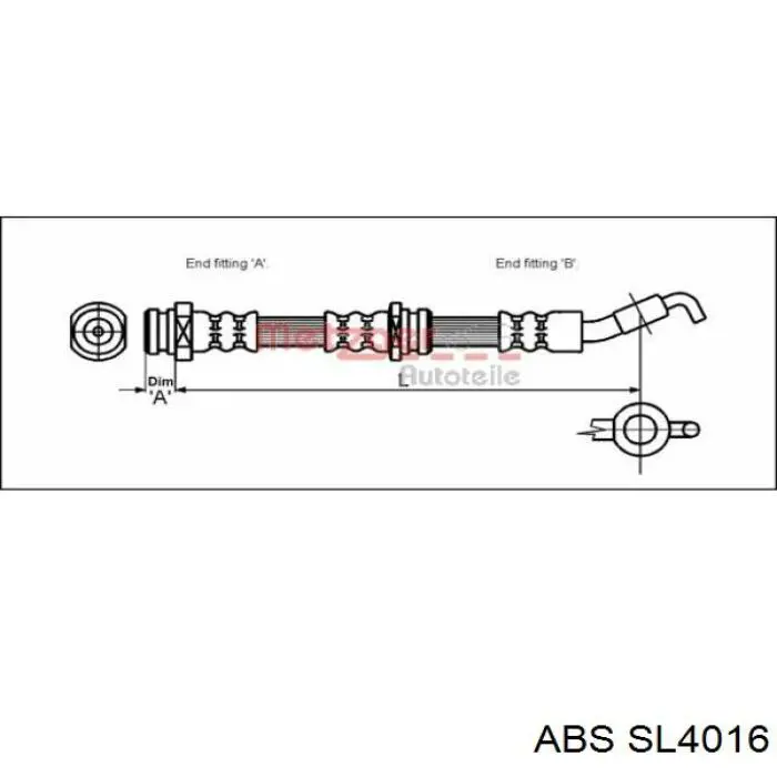 SL4016 ABS latiguillo de freno delantero