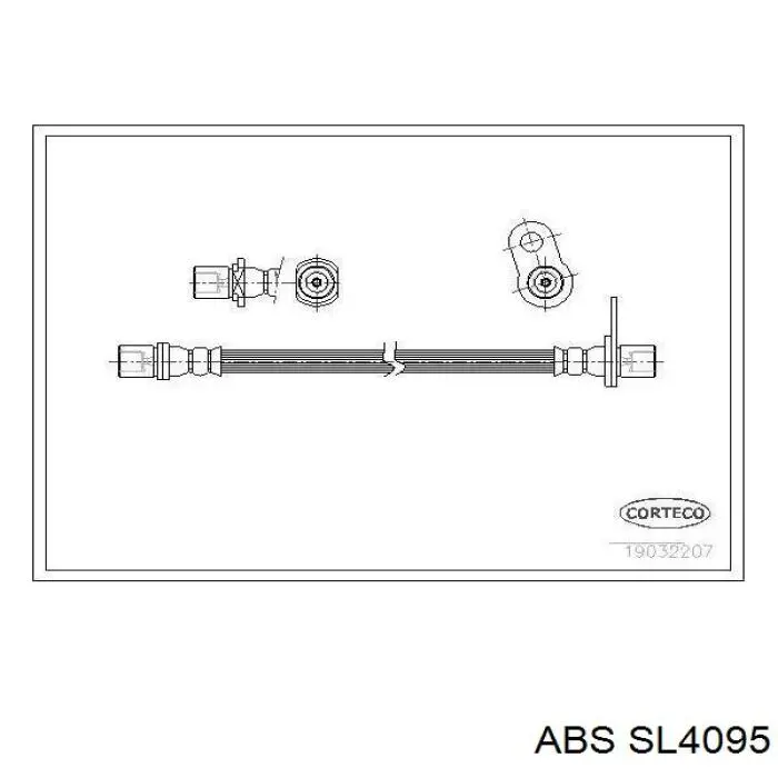 SL4095 ABS tubo flexible de frenos delantero derecho