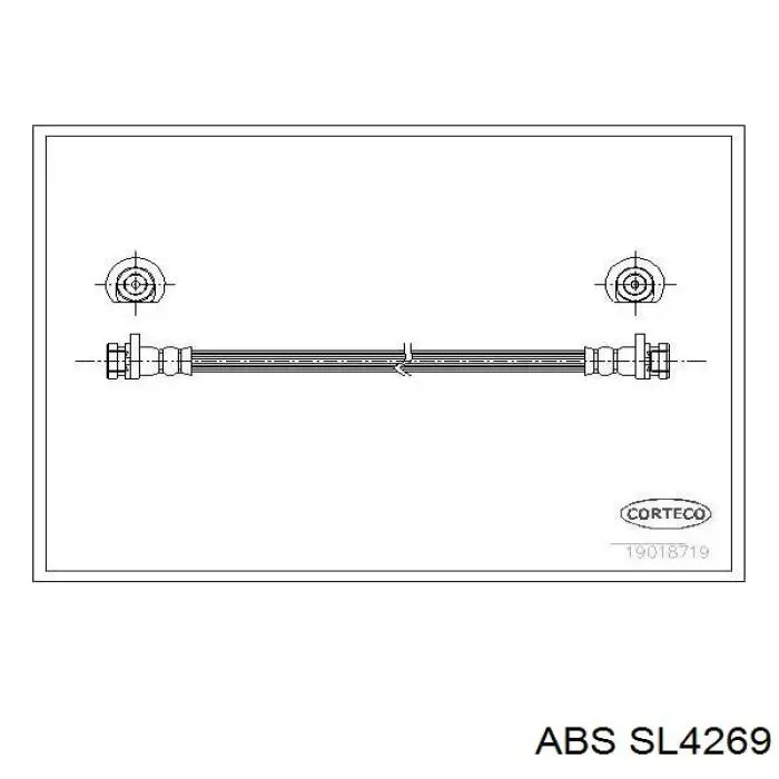 SL4269 ABS tubo flexible de frenos trasero