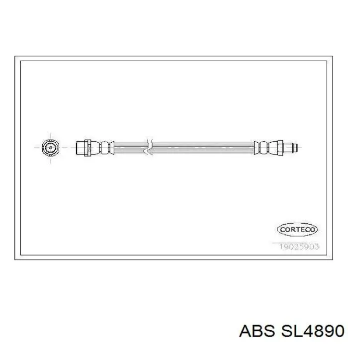 SL4890 ABS tubo flexible de frenos trasero
