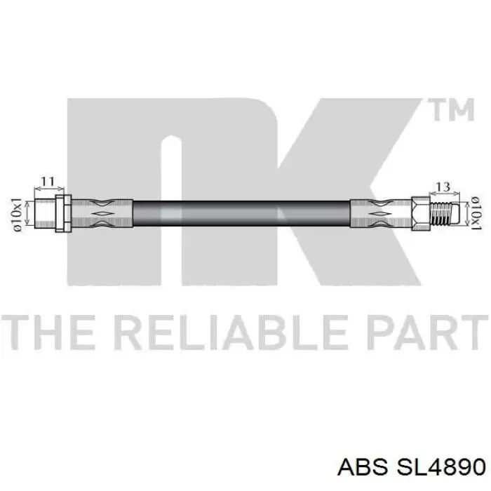 Manguera de freno trasera ABS SL4890 precio, desde 9,35 EUR