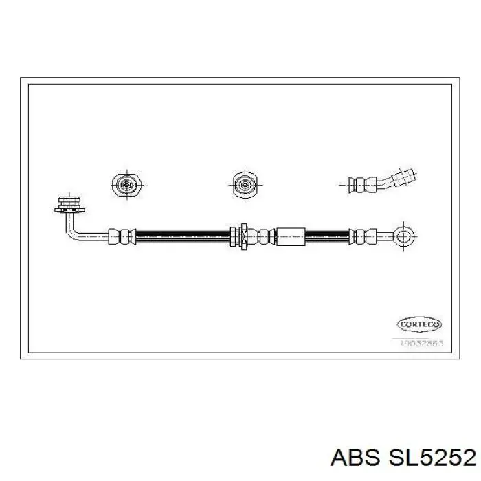 SL5252 ABS tubo flexible de frenos delantero izquierdo