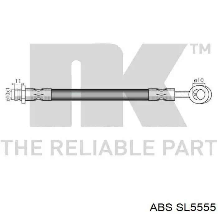 SL5555 ABS tubo flexible de frenos delantero derecho