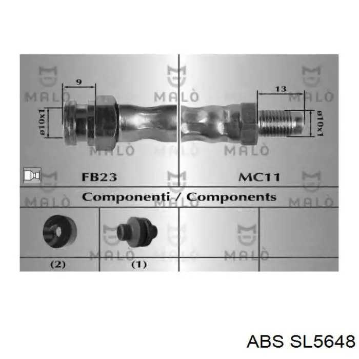 22.923 Quick Brake tubo flexible de frenos trasero