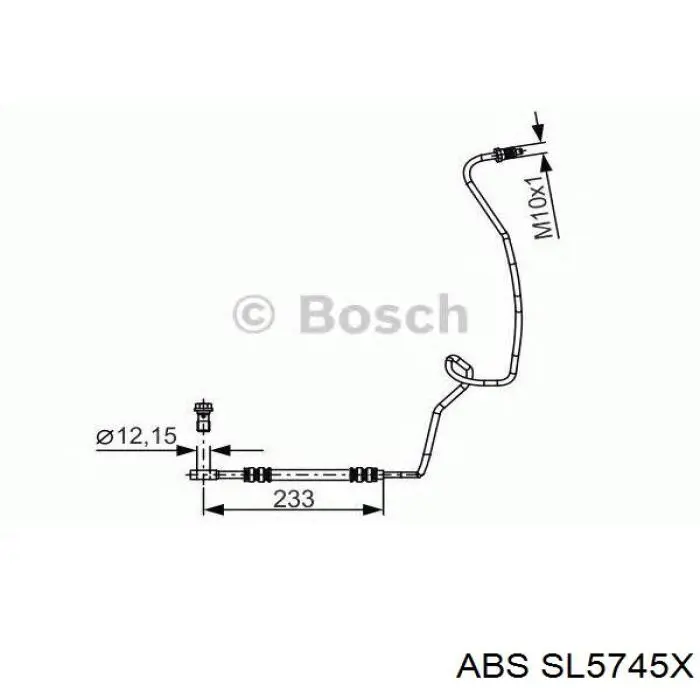 SL5745X ABS tubo flexible de frenos trasero izquierdo