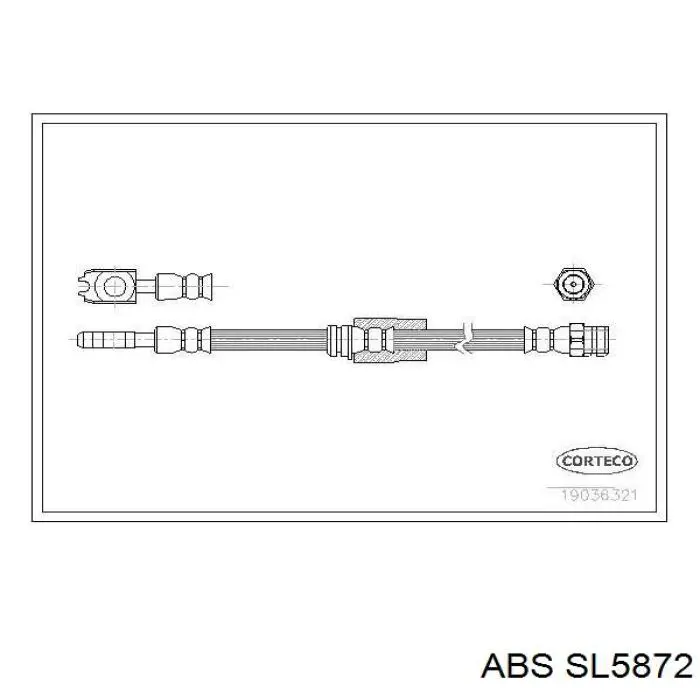 SL5872 ABS latiguillo de freno delantero